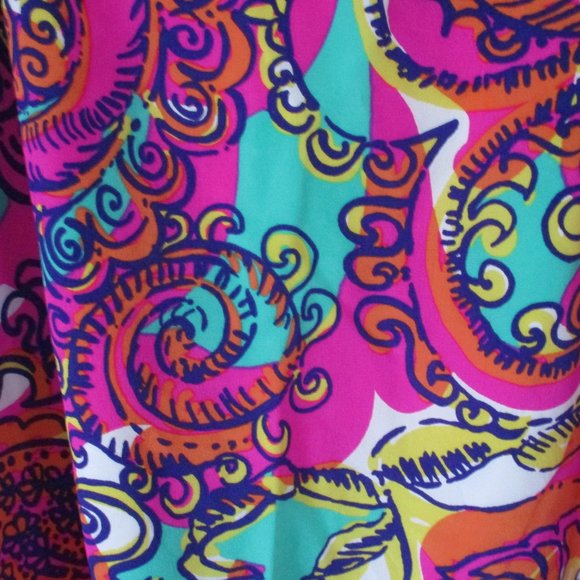 Lilly Pulitzer Dress 100% Silk Slip Dress $198 M Pink Red Orange - Picture 3 of 6